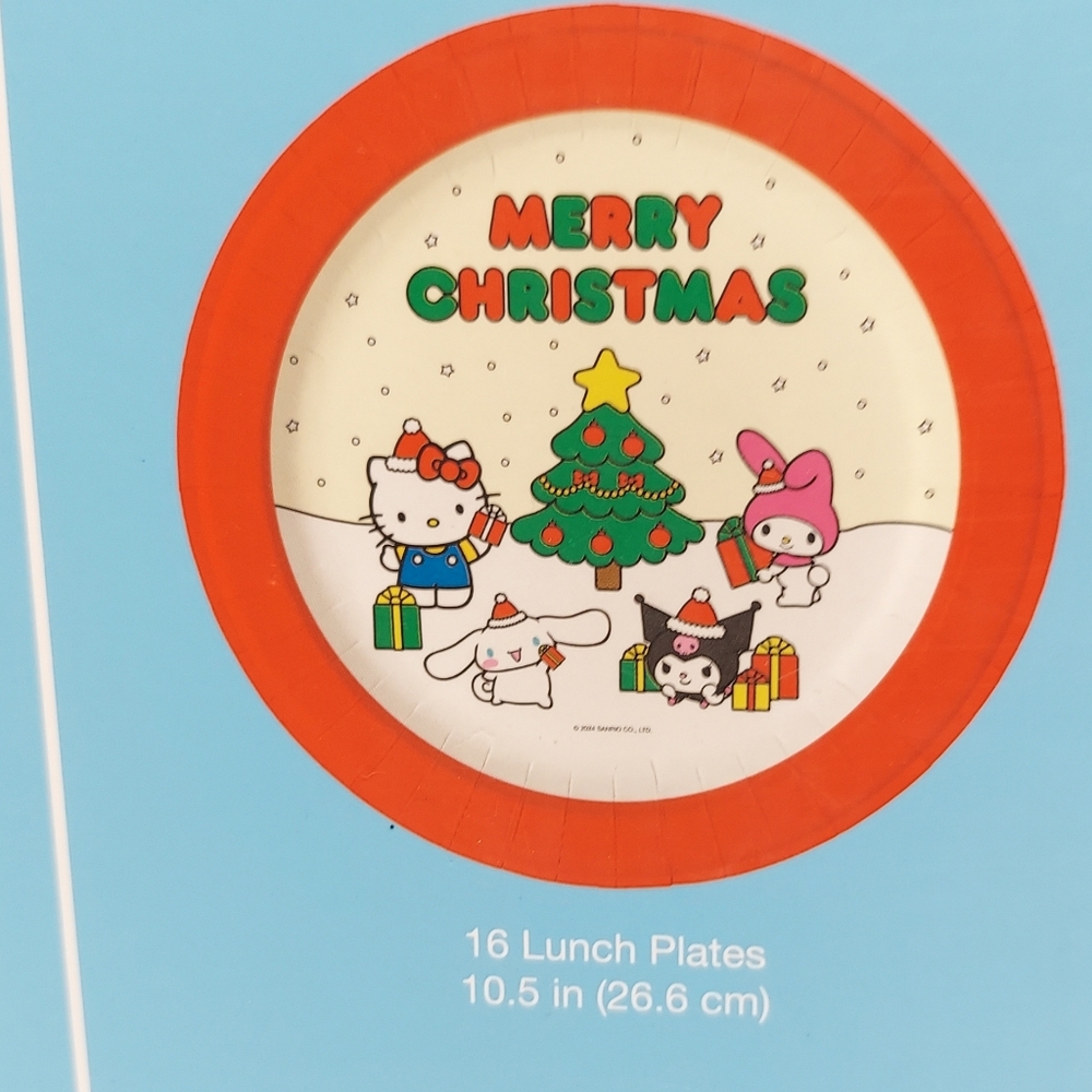 Hello Kitty and Friends Paper Tableware Party Set Merry Christmas